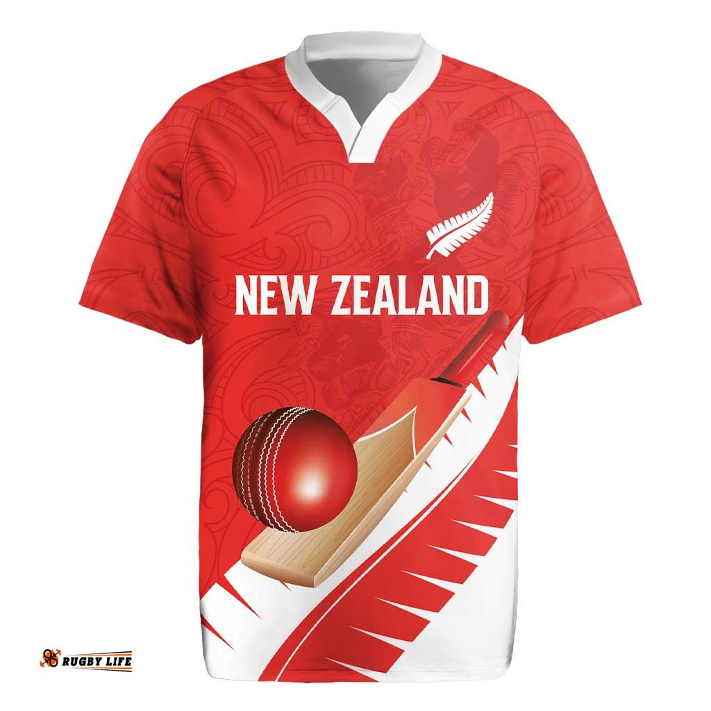Custom New Zealand Cricket Rugby Jersey Kiwi Birds Haka Dance Red Fern Sporty Style LT03