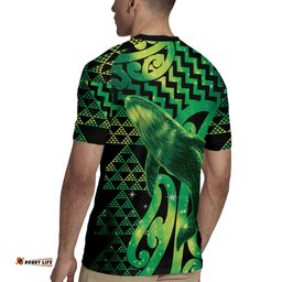 Humpback Whale Matariki New Zealand Rugby Jersey NZ Maori Paikea Poutama Luxury Green LT14