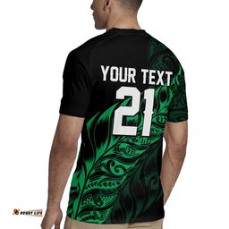 New Zealand Lawn Bowls Custom Rugby Jersey Green Maori Warrior Tribal Silver Fern LT9