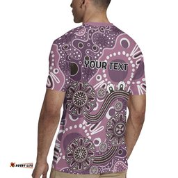 Personalised NAIDOC Week 50 Years Deadly Always Rugby Jersey Pink Aboriginal Artwork Dot Painting LT9