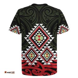 Kia Ora Aotearoa Rugby Jersey 2025 Pasifika Maori Taniko Motifs LT14