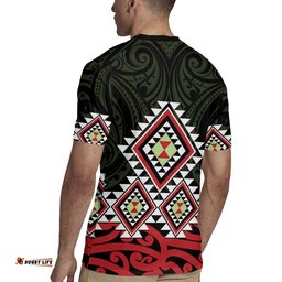 Kia Ora Aotearoa Rugby Jersey 2025 Pasifika Maori Taniko Motifs LT14