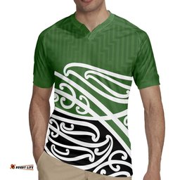 Green Fern New Zealand Kowhai Ngutukak Rugby Jersey LT9