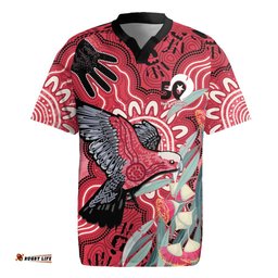 Personalised Australia Galah NAIDOC Week 2026 Rugby Jersey 50 Years of Deadly Aboriginal Art LT14
