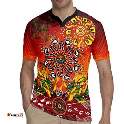 NAIDOC Week 2026 Rugby Jersey 50 Years of Deadly Aboriginal Dot Art LT9