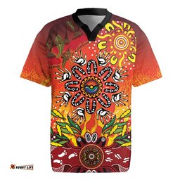 NAIDOC Week 2026 Rugby Jersey 50 Years of Deadly Aboriginal Dot Art LT9