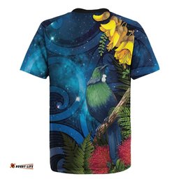 Tui Bird New Zealand Starry Sky Rugby Jersey Maori Koru LT7