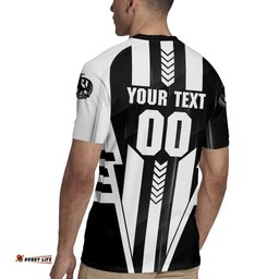 Personalized Collingwood Magpies Rugby Jersey Modern Geometric Sports Graphic Style TS04