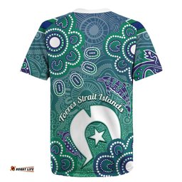 Sea Turtle Torres Strait Islands Rugby Jersey Pacific Indigenous Australian Oceanic Dot Art TS04