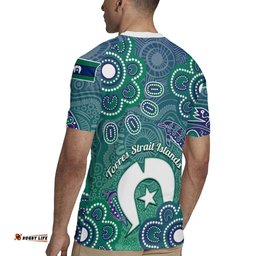 Sea Turtle Torres Strait Islands Rugby Jersey Pacific Indigenous Australian Oceanic Dot Art TS04
