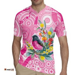 Pink Robin Aboriginal Inspired Rugby Jersey LT9