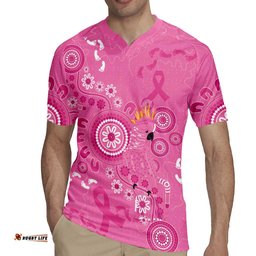 Pink Ribbon Australia Rugby Jersey Breast Cancer Awareness Aboriginal Cacatua leadbeateri LT14