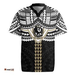Personalized Collingwood Magpies Rugby Jersey Polynesian Tribal Pattern Heritage Football TS04