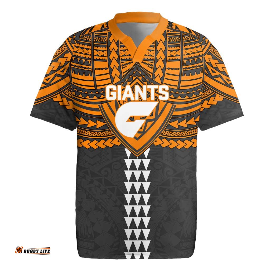 Personalized GWS Giants Rugby Jersey Polynesian Tribal Pattern Heritage Football TS04