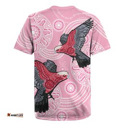 Pink Galah Aussie Aboriginal Rugby Jersey Soaring High LT7