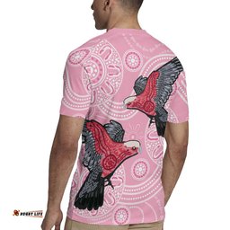 Pink Galah Aussie Aboriginal Rugby Jersey Soaring High LT7