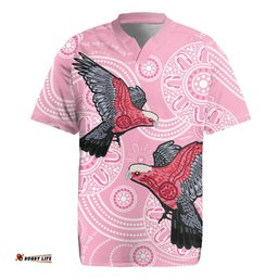 Pink Galah Aussie Aboriginal Rugby Jersey Soaring High LT7