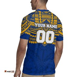 Personalized West Coast Eagles Rugby Jersey Polynesian Tribal Pattern Heritage Football TS04