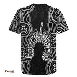 Torres Strait Islander Rugby Jersey Flag Feather Headdress Indigenous Dotwork Tribal Art TS04
