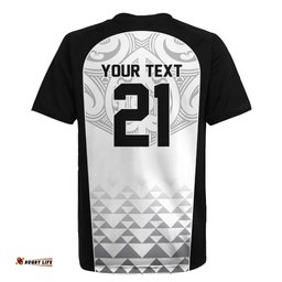 World Football 2026 New Zealand Custom Rugby Jersey All White Fern Maori Tribal LT9