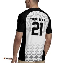 World Football 2026 New Zealand Custom Rugby Jersey All White Fern Maori Tribal LT9