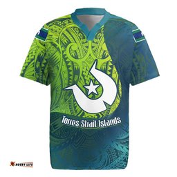 Torres Strait Islands Rugby Jersey Vibrant Polynesian Tribal Pattern Art TS04