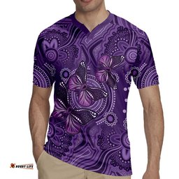 Purple Butterfly Spirit Rugby Jersey Australian Epilepsy Awareness LT9