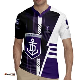 Personalized Fremantle Dockers Rugby Jersey Modern Geometric Sports Graphic Style TS04