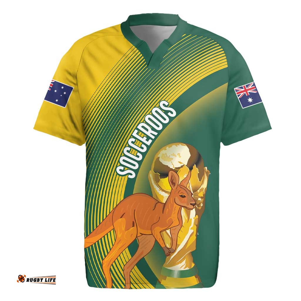 Australia Socceroos WC2026 Custom Rugby Jersey Golden Champions LT7