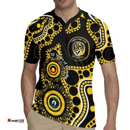 Richmond NAIDOC Week 2026 Personalised Rugby Jersey 50 Years of Deadly Aboriginal Art LT14