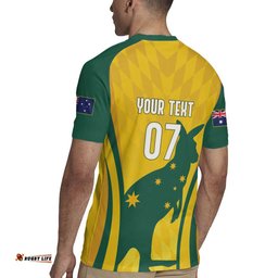 Australia Socceroos Custom Rugby Jersey 2026 Forever Golden LT7