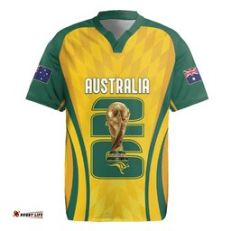 Australia Socceroos Custom Rugby Jersey 2026 Forever Golden LT7