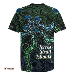 Torres Strait Islands Rugby Jersey Indigenous Australian Marine Tribal Dot Art TS04