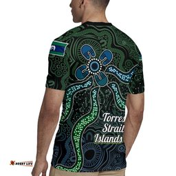Torres Strait Islands Rugby Jersey Indigenous Australian Marine Tribal Dot Art TS04