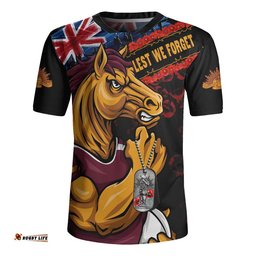 Brisbane Broncos Rugby Jersey Anzac Remembrance Of The Fallen