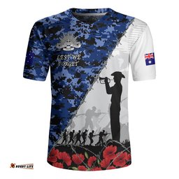Australia Rugby Jersey Anzac Day Poppy And Barbed Wire Of Service