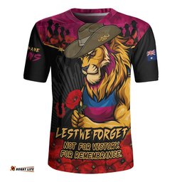 Brisbane Lions Rugby Jersey ANZAC Day Not For Victory For Remembrance