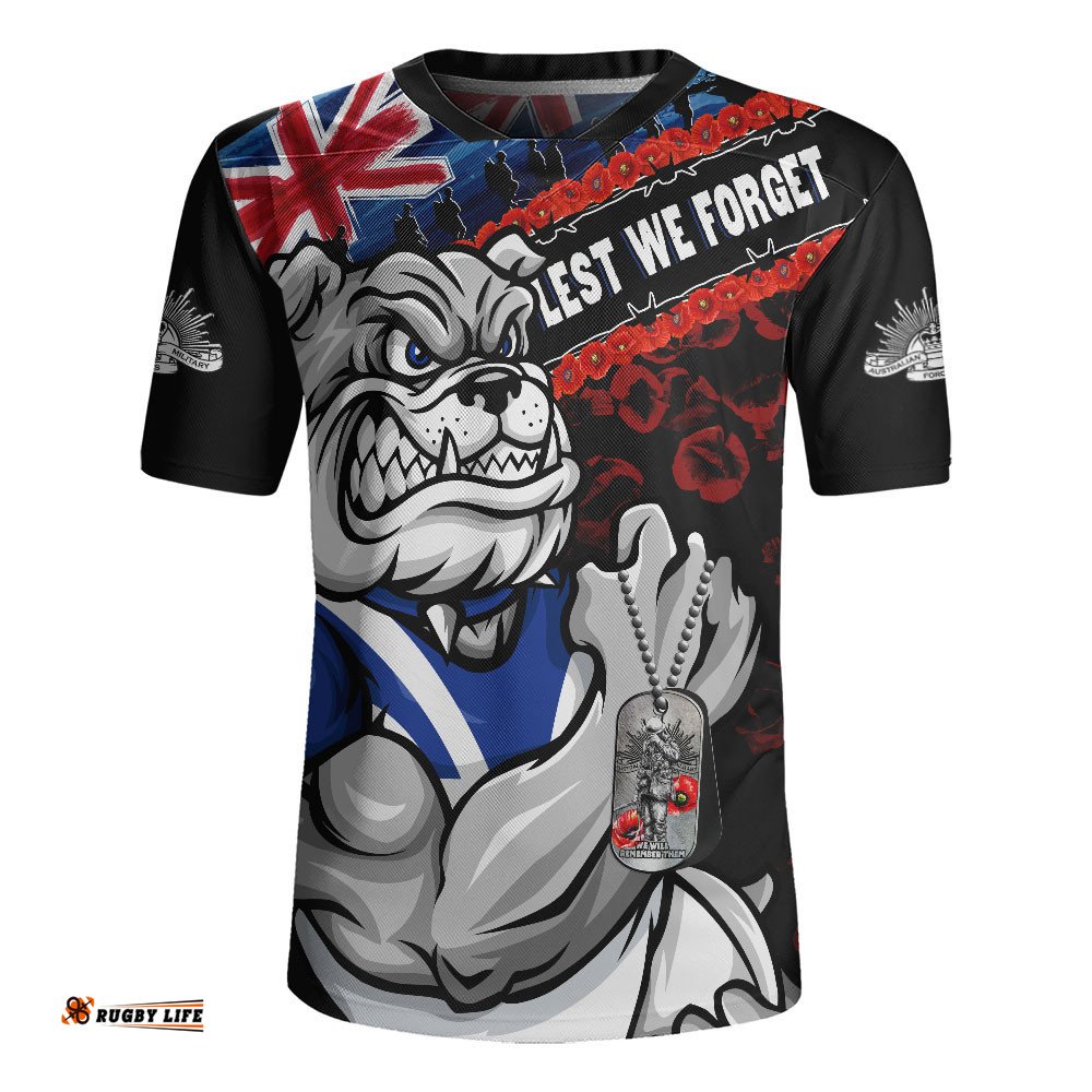 Canterbury-Bankstown Bulldogs Rugby Jersey Anzac Remembrance Of The Fallen