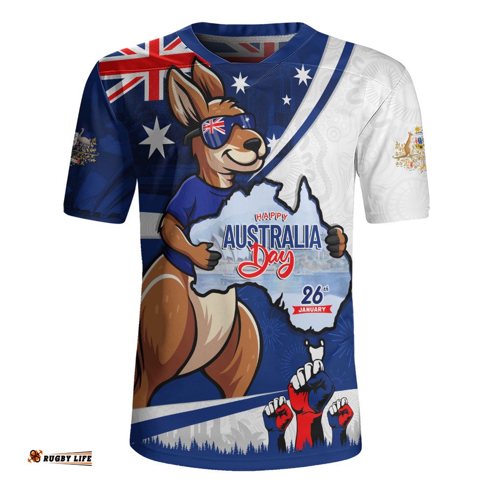 Australia Rugby Jersey Australia Day Aussie Kangaroo Pride Holiday