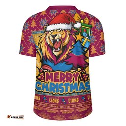 Brisbane Lions Rugby Jersey Festive Holiday Merry Christmas Vibe