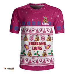Brisbane Lions Rugby Jersey Special Ugly Christmas Holiday Footy Fans