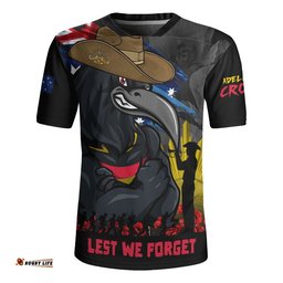 Adelaide Crows Rugby Jersey ANZAC Inspired Football Fan Memorial Design