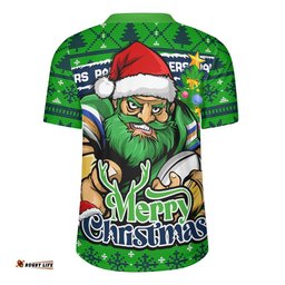Canberra Raiders Rugby Jersey Merry Christmas Game Day Knit Style Team Edition