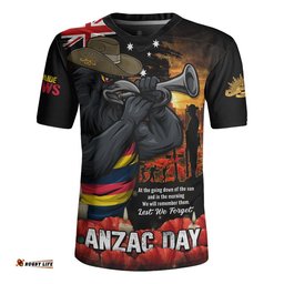 Adelaide Crows Rugby Jersey Anzac Day Dawn Of Courage Eternal Tribute