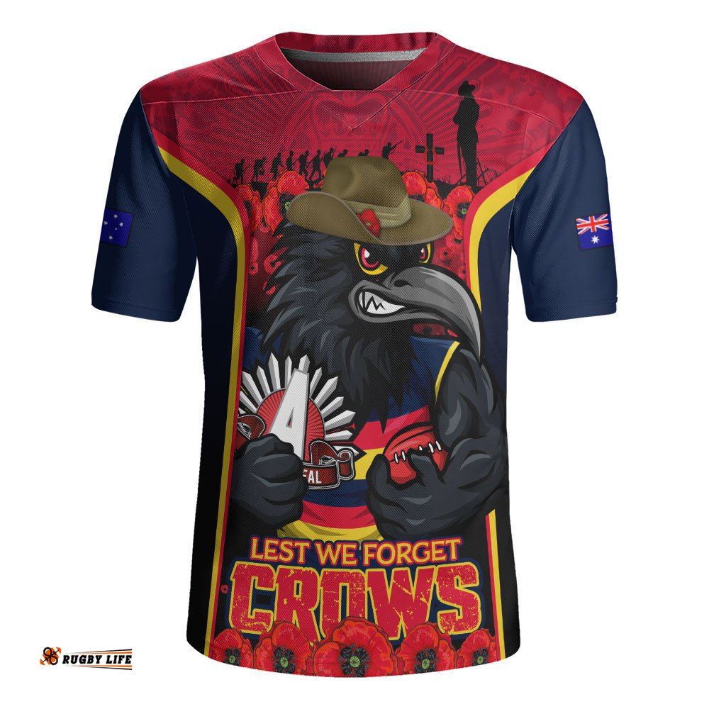 Adelaide Crows Rugby Jersey Lest We Forget In Eternal Honor And Duty