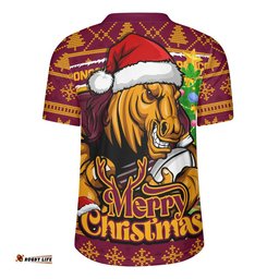 Brisbane Broncos Rugby Jersey Merry Christmas Game Day Knit Style Team Edition