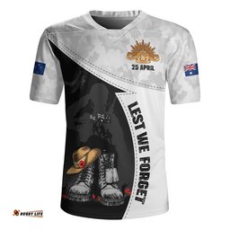 Australia Rugby Jersey Anzac Day Proud Remembrance Of Fallen Heroes
