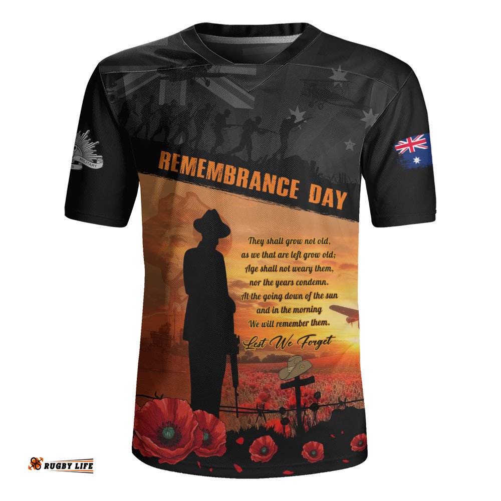 Australia Rugby Jersey Remembrance Day Australia Honour The Fallen
