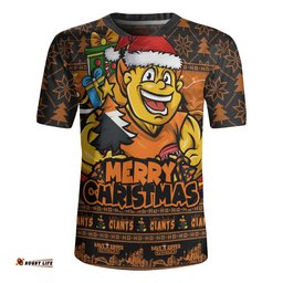 GWS GIANTS Rugby Jersey Festive Holiday Merry Christmas Vibe