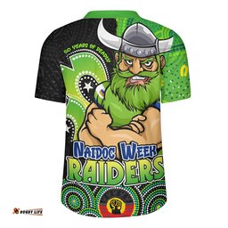 Canberra Raiders Rugby Jersey NAIDOC Week 50 Years Of Deadly Indigenous Pattern